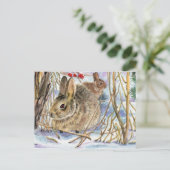 Winter Bunnies Briefkaart (Staand voorkant)