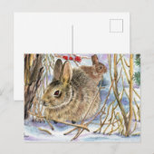 Winter Bunnies Briefkaart (Voorkant / Achterkant)