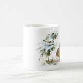 Winter Bunnies en vogels in de sneeuwkerstMok Koffiemok (Center)