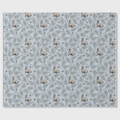 Winter Bunnies Vakantie Cadeaupapier (Vlak)