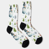Winter Bunny Design, Kerst Konijn Sokken (Rechts)