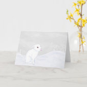 Winter Bunny Folded Card Kaart (Gele Bloem)