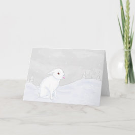 Winter Bunny Folded Card Kaart