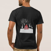 Winter Bunny Hoppy Feestdagen Mannen T-shirt (Achterkant)