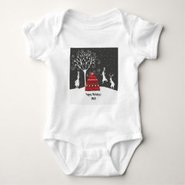 Winter Bunny Hoppy Feestdagen T-Shirt
