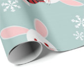 Winter Bunny Pattern Cadeaupapier (Rol Hoek)