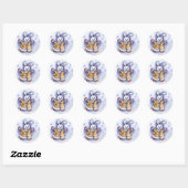 Winter Bunny Sticker! Ronde Sticker (Vel)