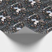 Winter Bunny Woodland Cadeaupapier (Hoek)