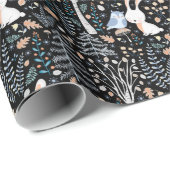 Winter Bunny Woodland Cadeaupapier (Rol Hoek)