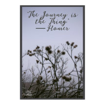Winter Burdock Fog Frost door Linandara Poster