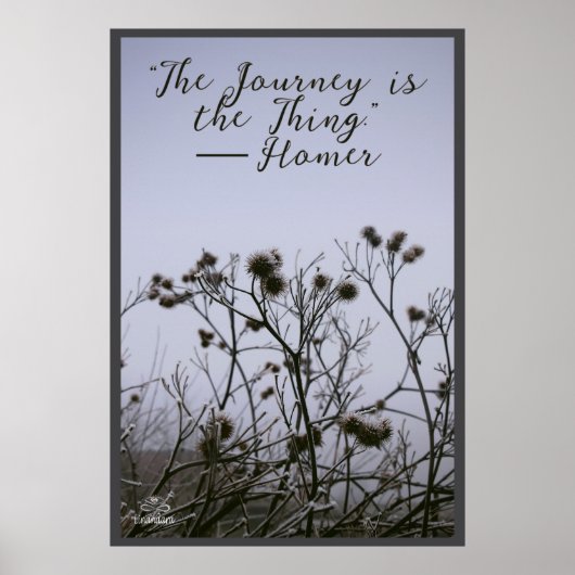 Winter Burdock Fog Frost door Linandara Poster (Voorkant)