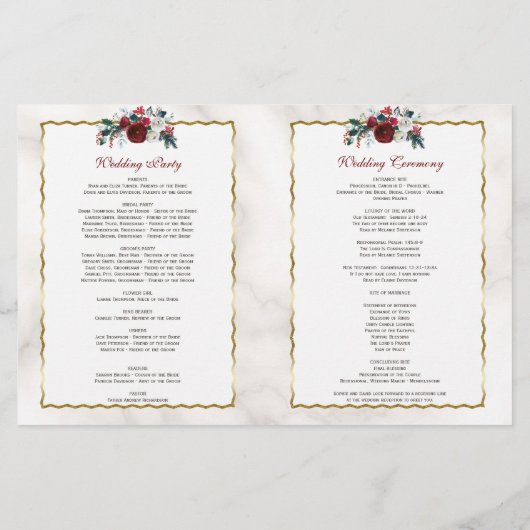 Winter Burgundy Bloemstuk Dennen Groen Huwelijkspr (Achterkant)