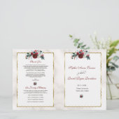 Winter Burgundy Bloemstuk Dennen Groen Huwelijkspr (Staand voorkant)