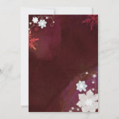 Winter Burgundy Wedding Rehearsal Dinner Kaart (Achterkant)