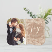 WINTER BURLAP | JOY | STYLISH HOLIDAY CARD FEESTDAGENKAART (Staand voorkant)