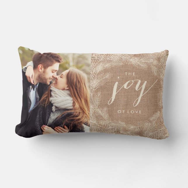 WINTER BURLAP | JOY STYLISH HOLIDAY PILLOW KUSSEN (Voorkant)