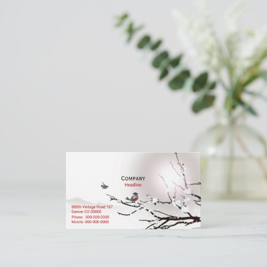 Winter Business Card Visitekaartje (Staand voorkant)