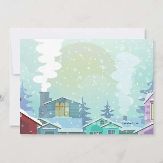 Winter buurt verzamelen uitnodiging (Achterkant)