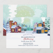 Winter buurt verzamelen uitnodiging (Voorkant / Achterkant)