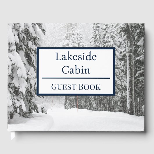 Winter Cabin Airbnb Vacation Rental Gastenboek (Voorkant)