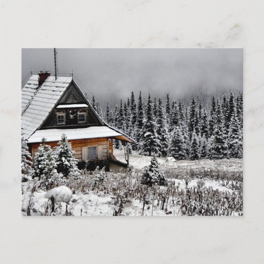 Winter Cabin. Briefkaart (Voorkant)