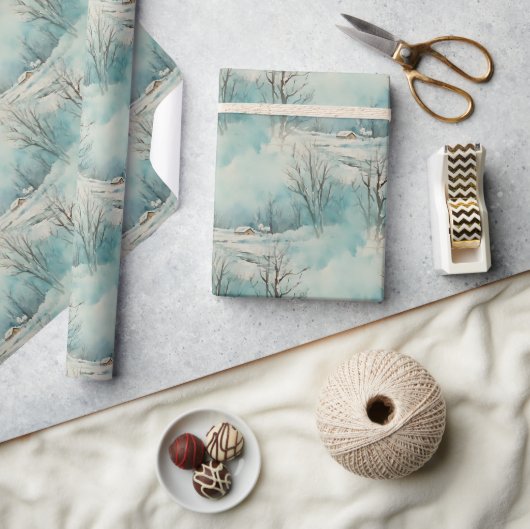 Winter Cabin Cadeaupapier (Crafts)