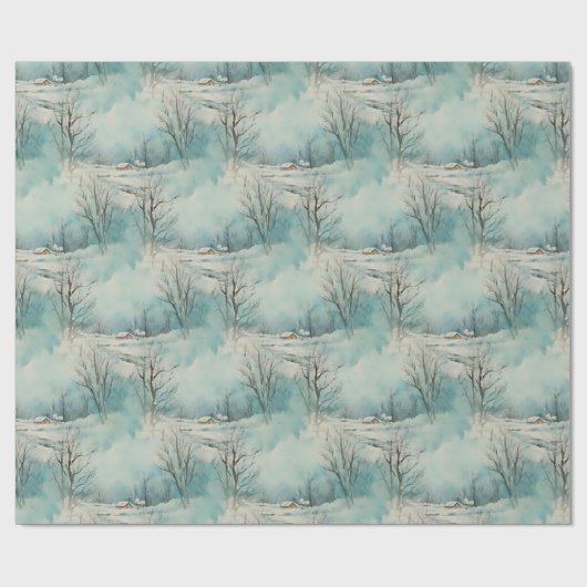 Winter Cabin Cadeaupapier (Vlak)