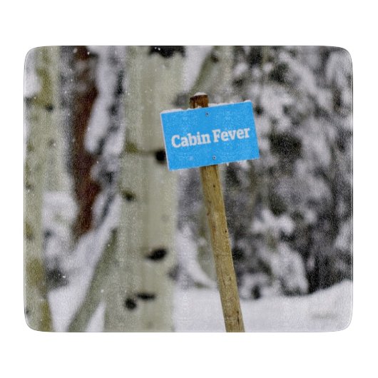 Winter Cabin Fever Holiday Sneeuw Snijplank (Voorkant)