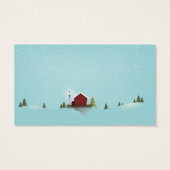 Winter Cabin Gift Label Visitekaartje (Achterkant)