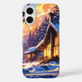 Winter Cabin Glow Case-Mate iPhone Case (Achterkant)