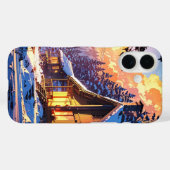 Winter Cabin Glow Case-Mate iPhone Case (Achterkant (horizontaal))