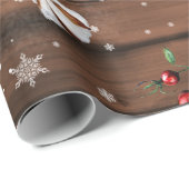 Winter Cabin Lantern, Hot Chocolate, koekjes Cadeaupapier (Rol Hoek)