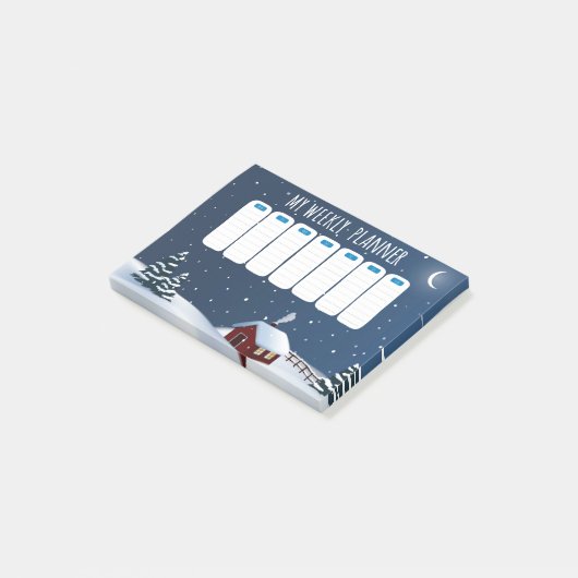 Winter Cabin Night Post-it® Notes  (Schuin)