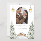 Winter Cabin Photo Sla de datum magneet Magnetische Uitnodiging (Voorkant)