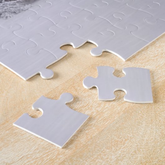 Winter Cabin Snow Covered Trees Foto Puzzle Legpuzzel (Zijkant)