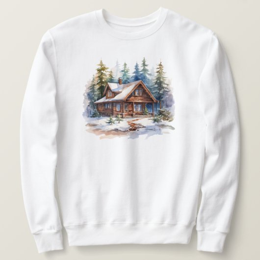 Winter Cabin Sweatshirt (Design voorkant)