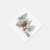 Winter Cabin Woodland Forest Napkins 2 Servet (Hoek)