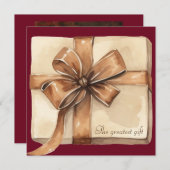 Winter cadeau foto zwangerschap aankondiging (Voorkant / Achterkant)