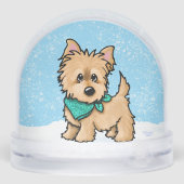 Winter Cairn Terrier Christmas Art Sneeuwbol (Achterkant)