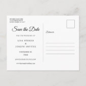 Winter Calendar Gold Heart Save the Date Aankondigingskaart (Achterkant)