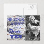 Winter Camo Bewaar de datum bruiloft Briefkaart (Voorkant / Achterkant)