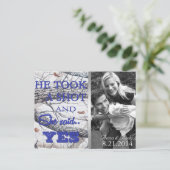 Winter Camo Bewaar de datum bruiloft Briefkaart (Staand voorkant)