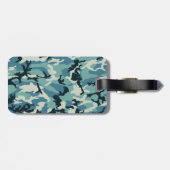 Winter Camo Pattern Bagagelabel (Achterkant horizontaal)