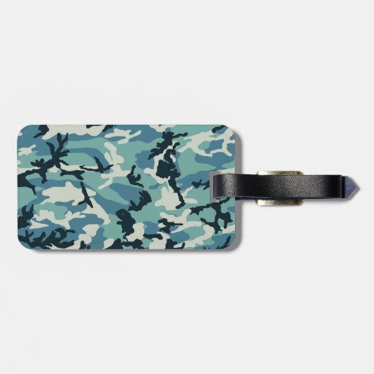 Winter Camo Pattern Bagagelabel (Achterkant horizontaal)