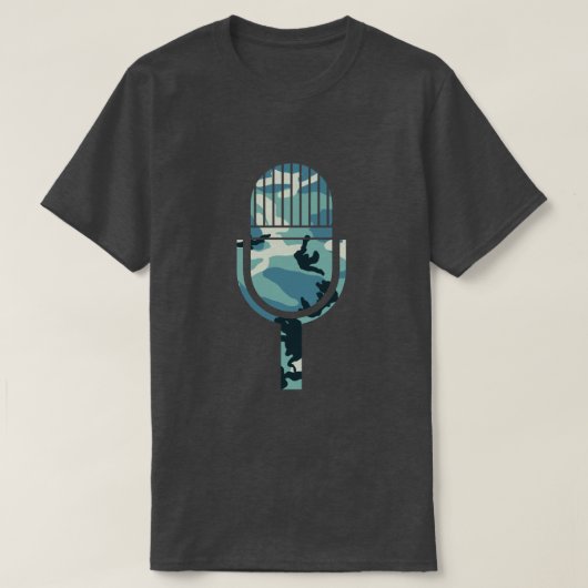 Winter Camo Pattern  Mic T-shirt (Design voorkant)