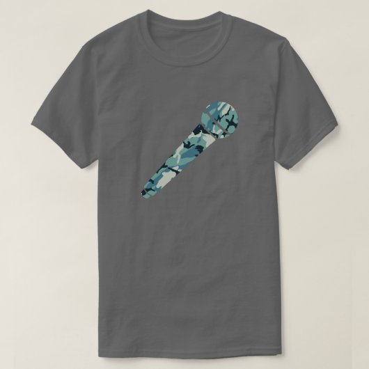 Winter Camo Pattern-microfoon T-shirt (Design voorkant)