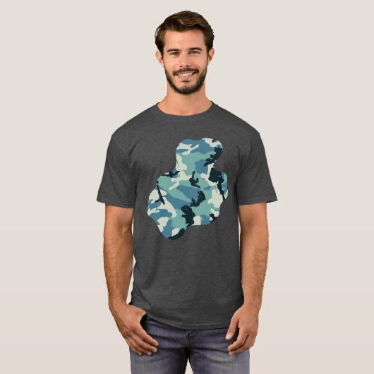 Winter Camo Pattern Paint Splat v3 T-shirt (Voorkant volledig)