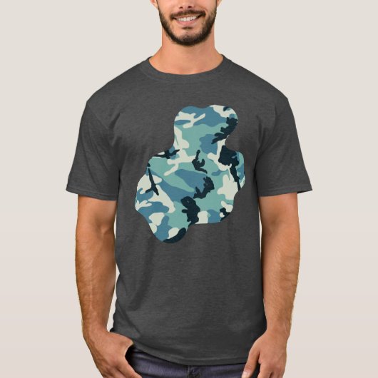 Winter Camo Pattern Paint Splat v3 T-shirt (Voorkant)