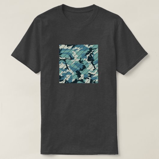 Winter Camo Pattern Square Sliced T-shirt (Design voorkant)