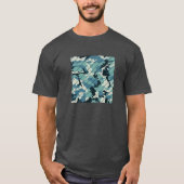 Winter Camo Pattern Square Sliced T-shirt (Voorkant)